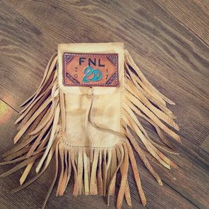 Leather cell phone holder